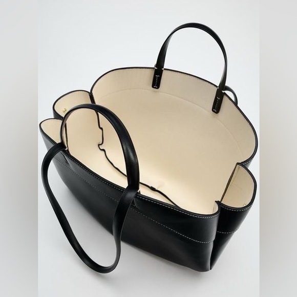 Zara 6096/410 Viral Black Tote Bag - Picture 2 of 9